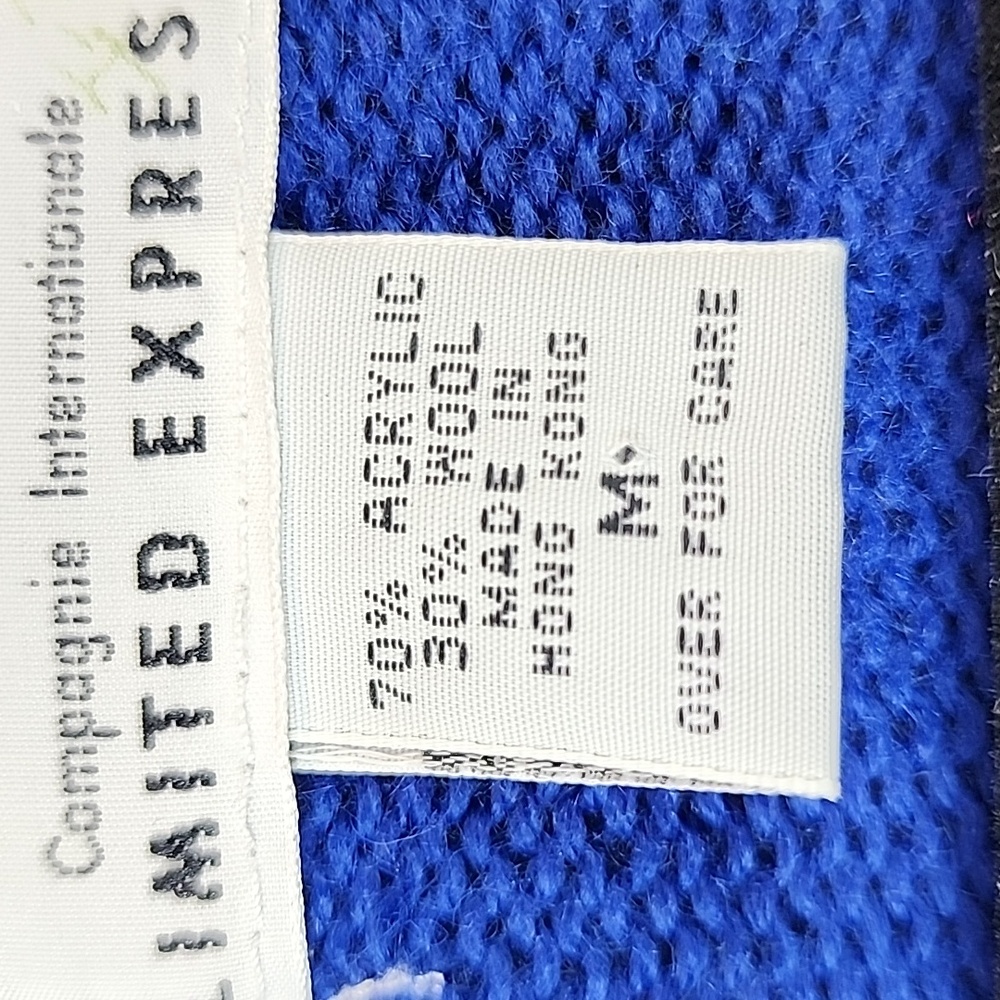 Blue Knit Cardigan Sweater Limited Express. Size M 30% Wool - Picture 7 of 7